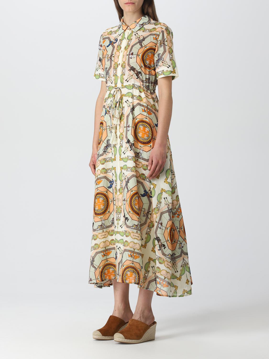 TORY BURCH DRESS: Wrap-skirt woman Tory Burch, White - Img 3