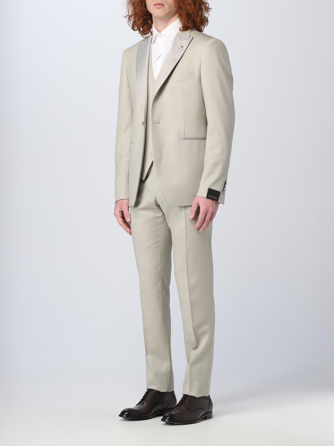 TAGLIATORE SUIT: Suit men Tagliatore, Beige - Img 4