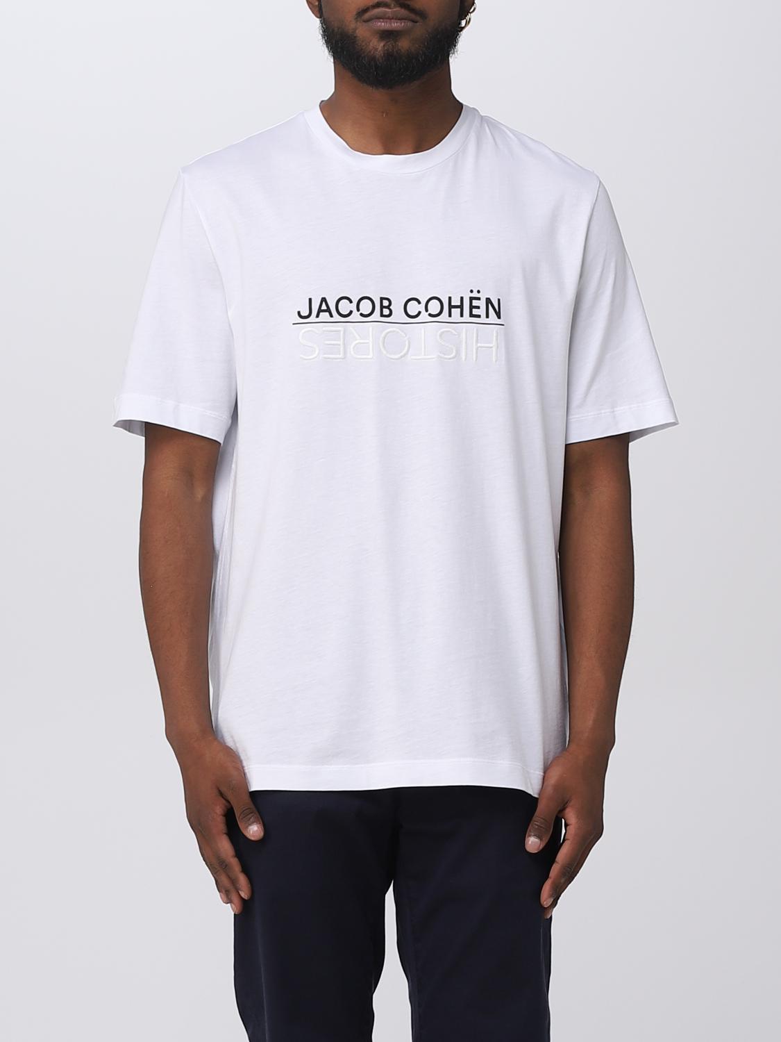 JACOB COHEN: T-shirt in jersey Bianco T-Shirt Jacob Cohen