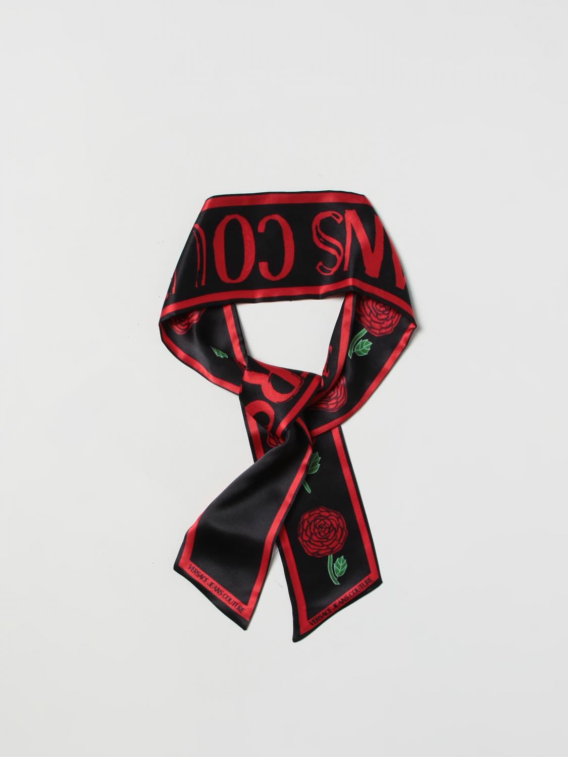 Versace Jeans Couture silk scarf - Black | 74HA7H07ZG160 | GIGLIO.COM