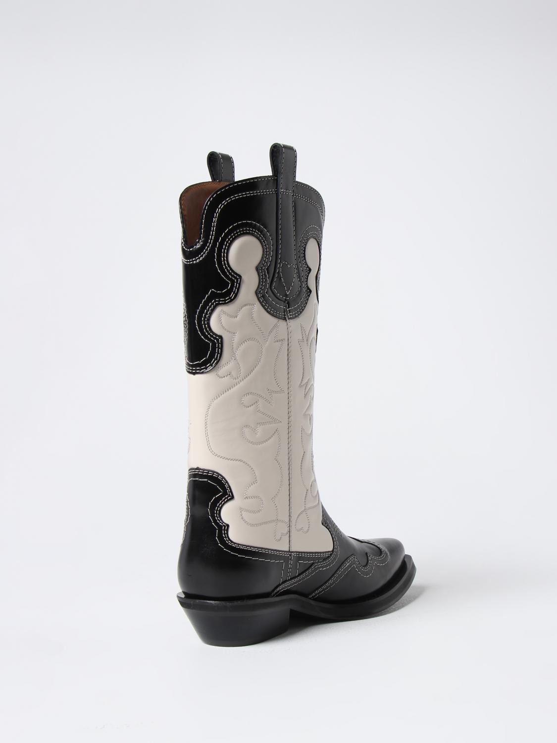 GANNI BOTINES PLANOS: Botines planos mujer Ganni, Negro - Img 3