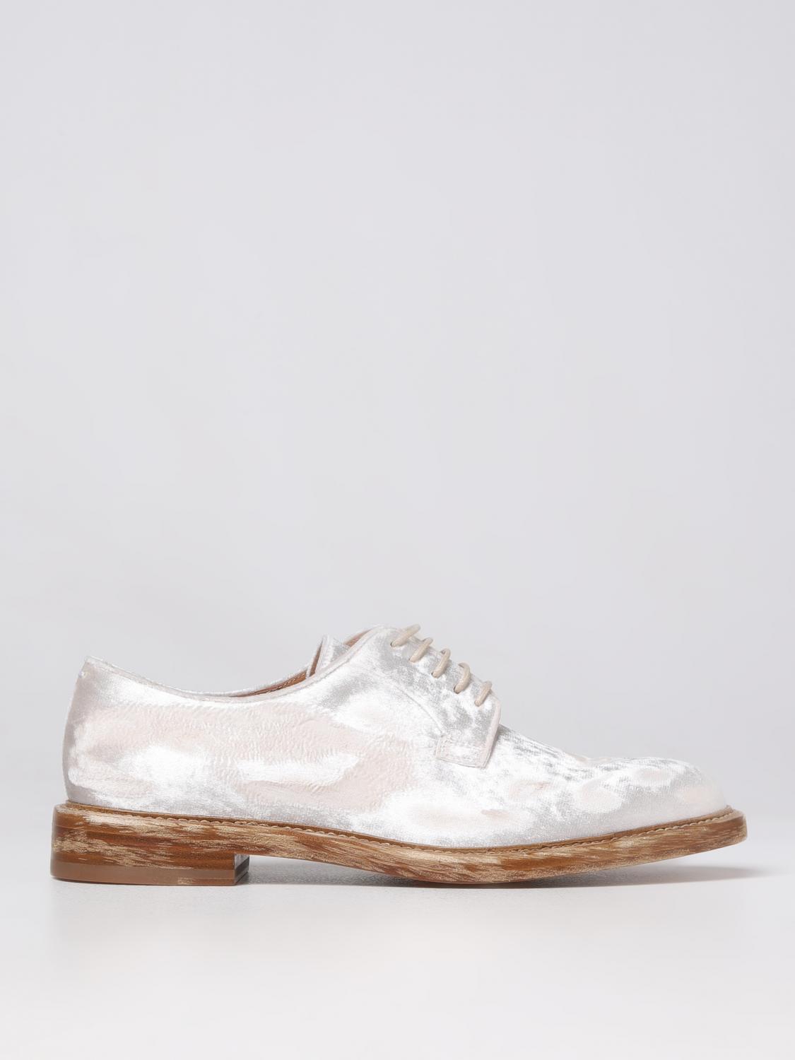 MAISON MARGIELA SCARPE STRINGATE: Derby Maison Margiela in ciniglia used, Bianco - Img 1