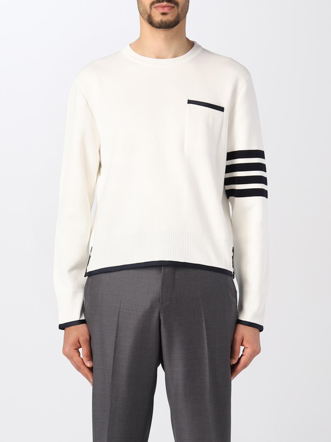 THOM BROWNE PULL: Pull homme Thom Browne, Blanc - Img 1