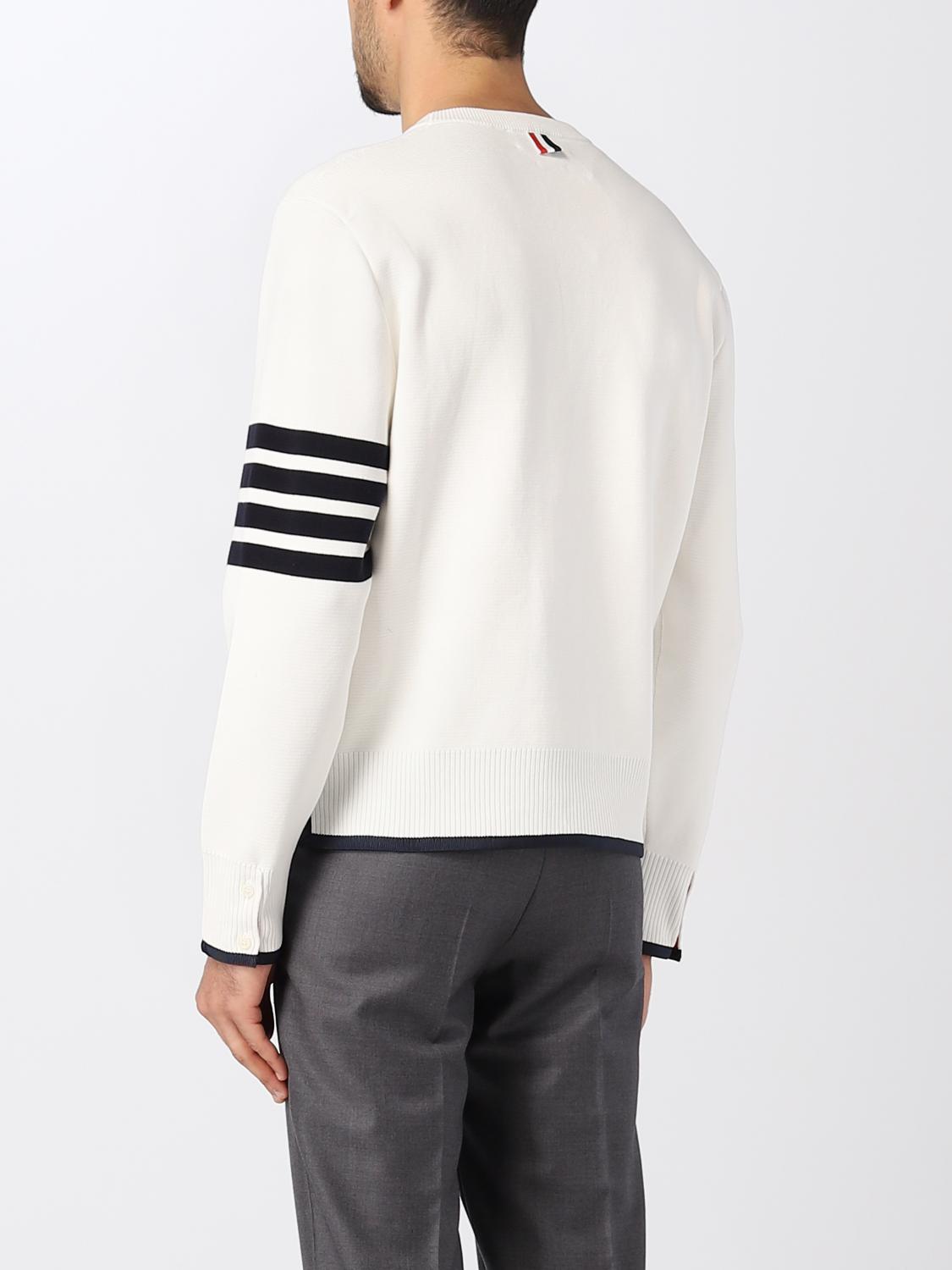 THOM BROWNE PULL: Pull homme Thom Browne, Blanc - Img 3