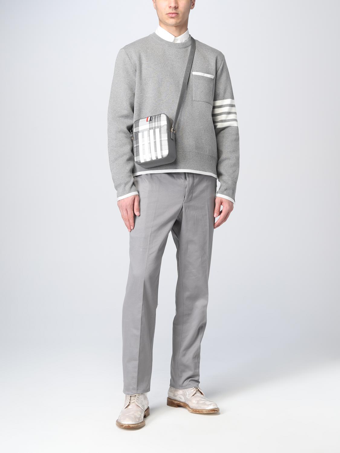 THOM BROWNE SWEATER: Sweater men Thom Browne, Grey - Img 2