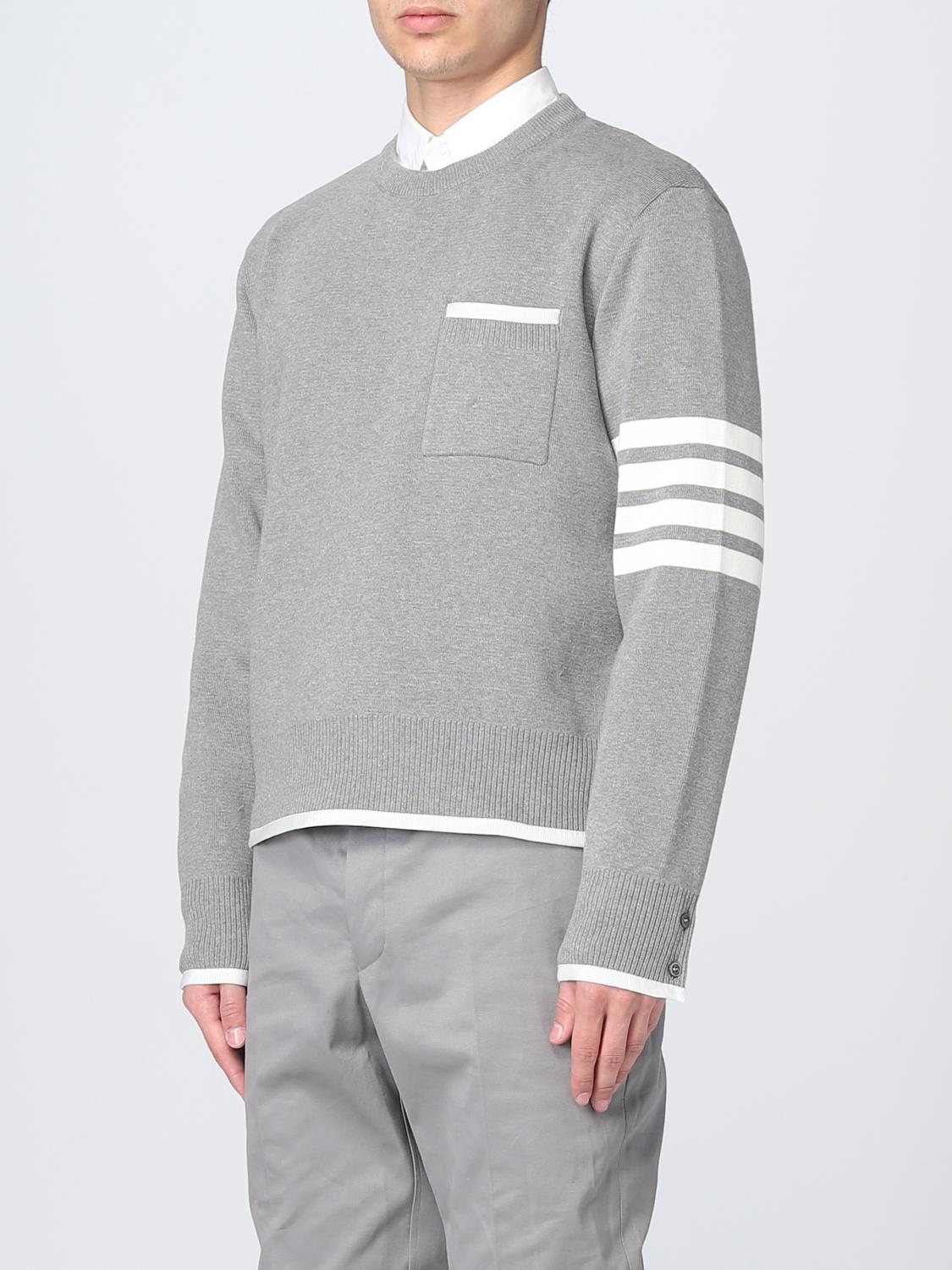 THOM BROWNE SWEATER: Sweater men Thom Browne, Grey - Img 4