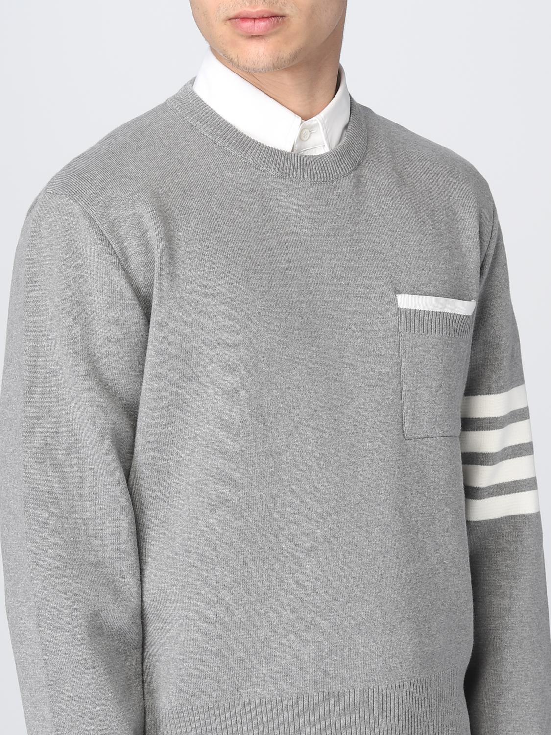 THOM BROWNE SWEATER: Sweater men Thom Browne, Grey - Img 5