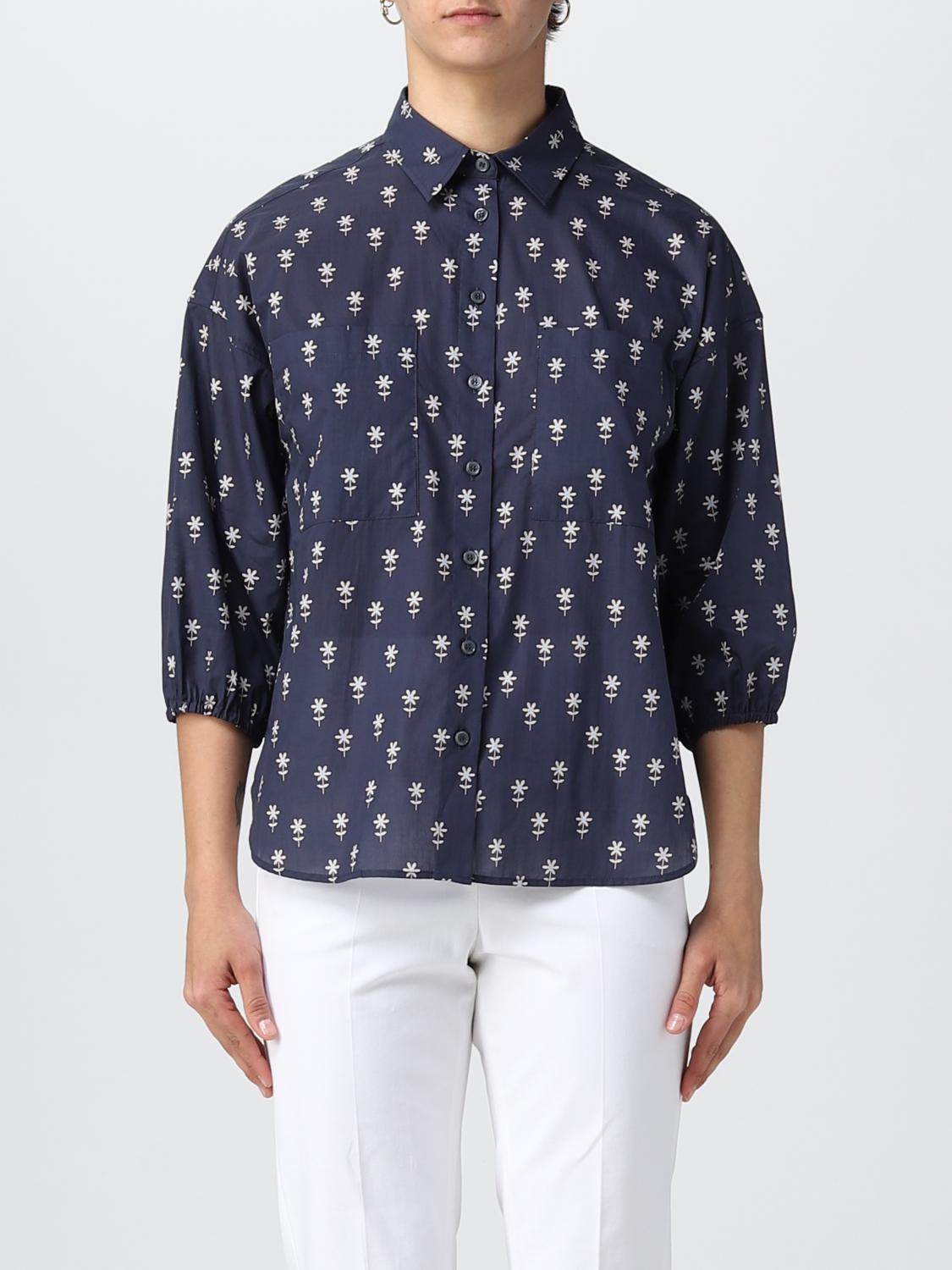 SLOWEAR CAMISA: Camisa mujer Slower, Azul Oscuro - Img 1