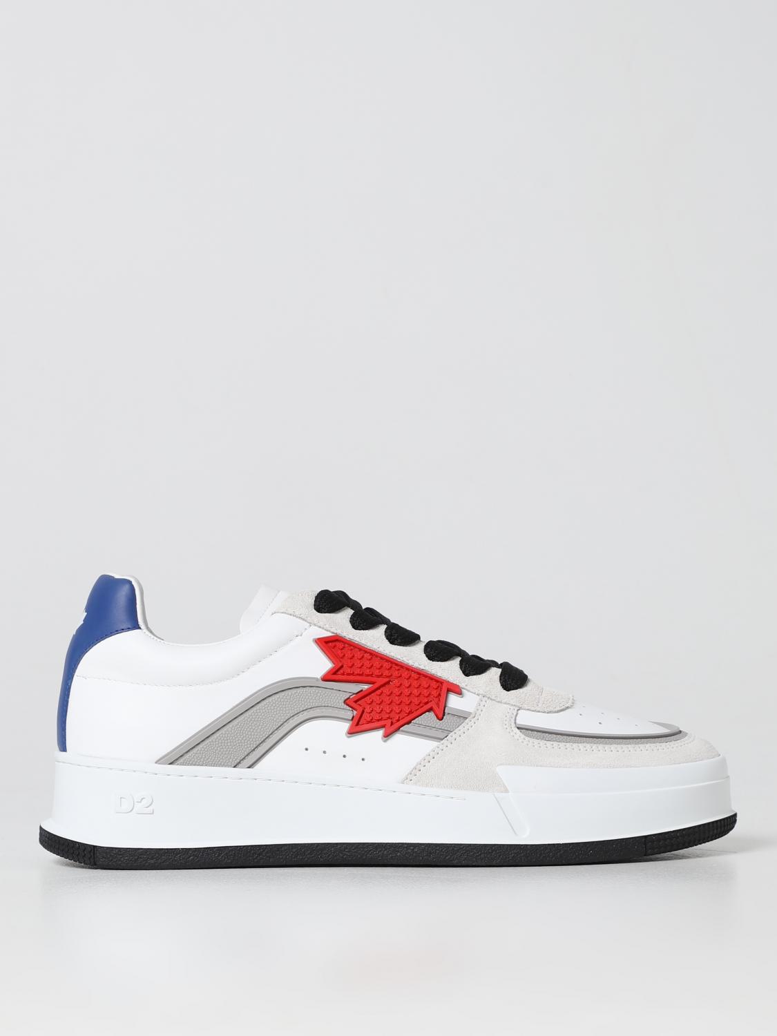 DSQUARED2 SNEAKERS: Canadian Dsquared2 leather sneakers, White - Img 1
