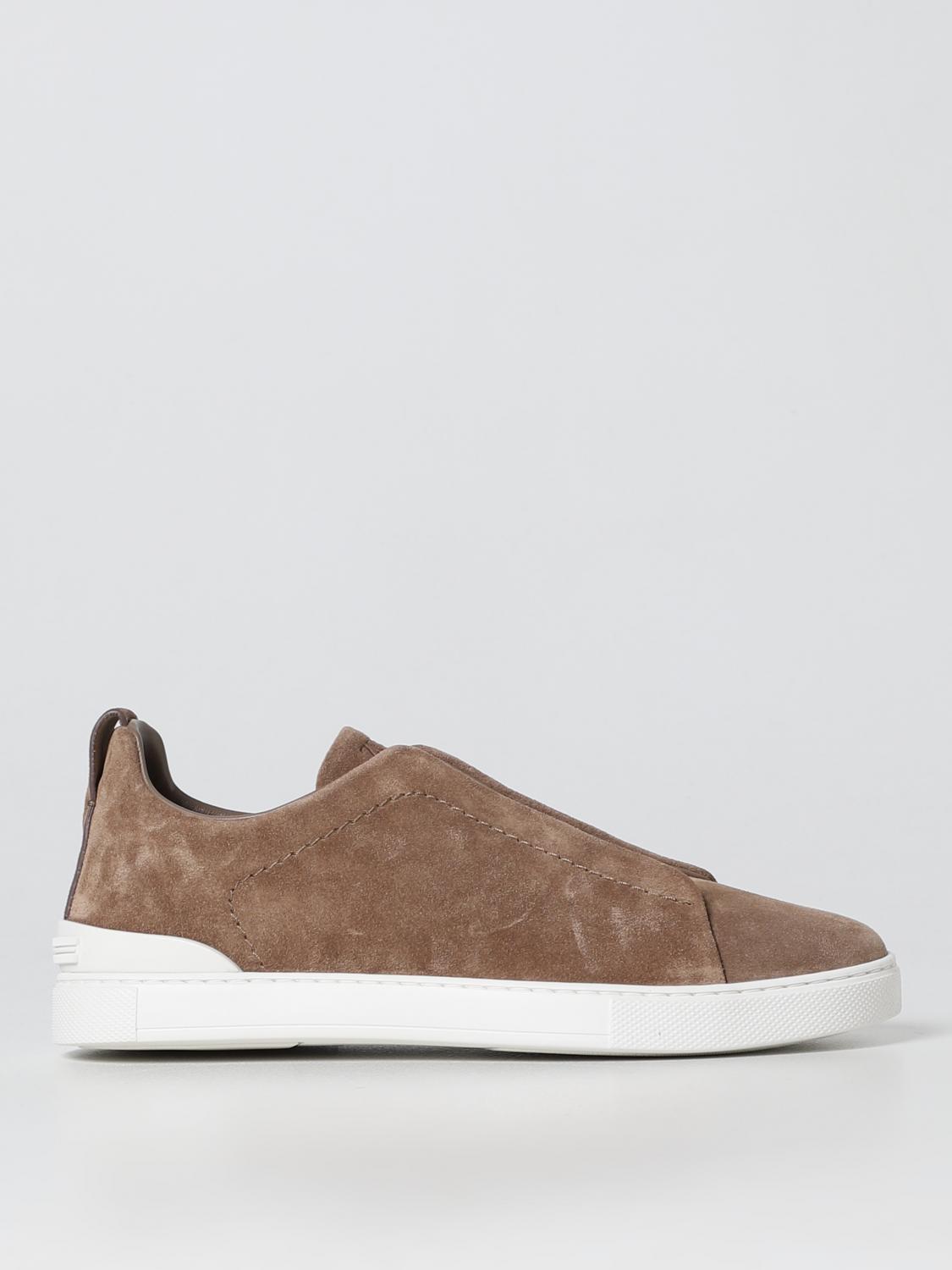 Giglio Sneakers Triple Stitch Zegna in pelle scamosciata