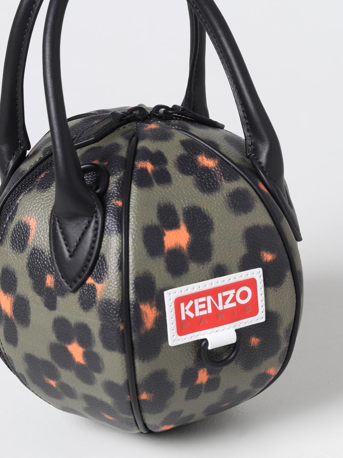 KENZO BORSA A MANO: Borsa Kenzo in pelle stampata, Fantasia - Img 3