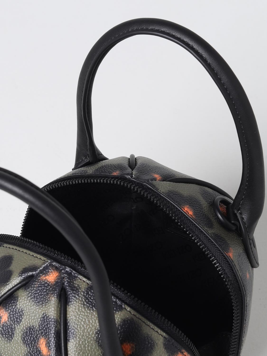 KENZO BORSA A MANO: Borsa Kenzo in pelle stampata, Fantasia - Img 4