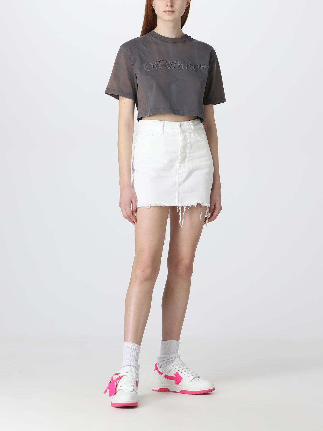 OFF-WHITE FALDA: Falda mujer Off-white, Blanco - Img 2