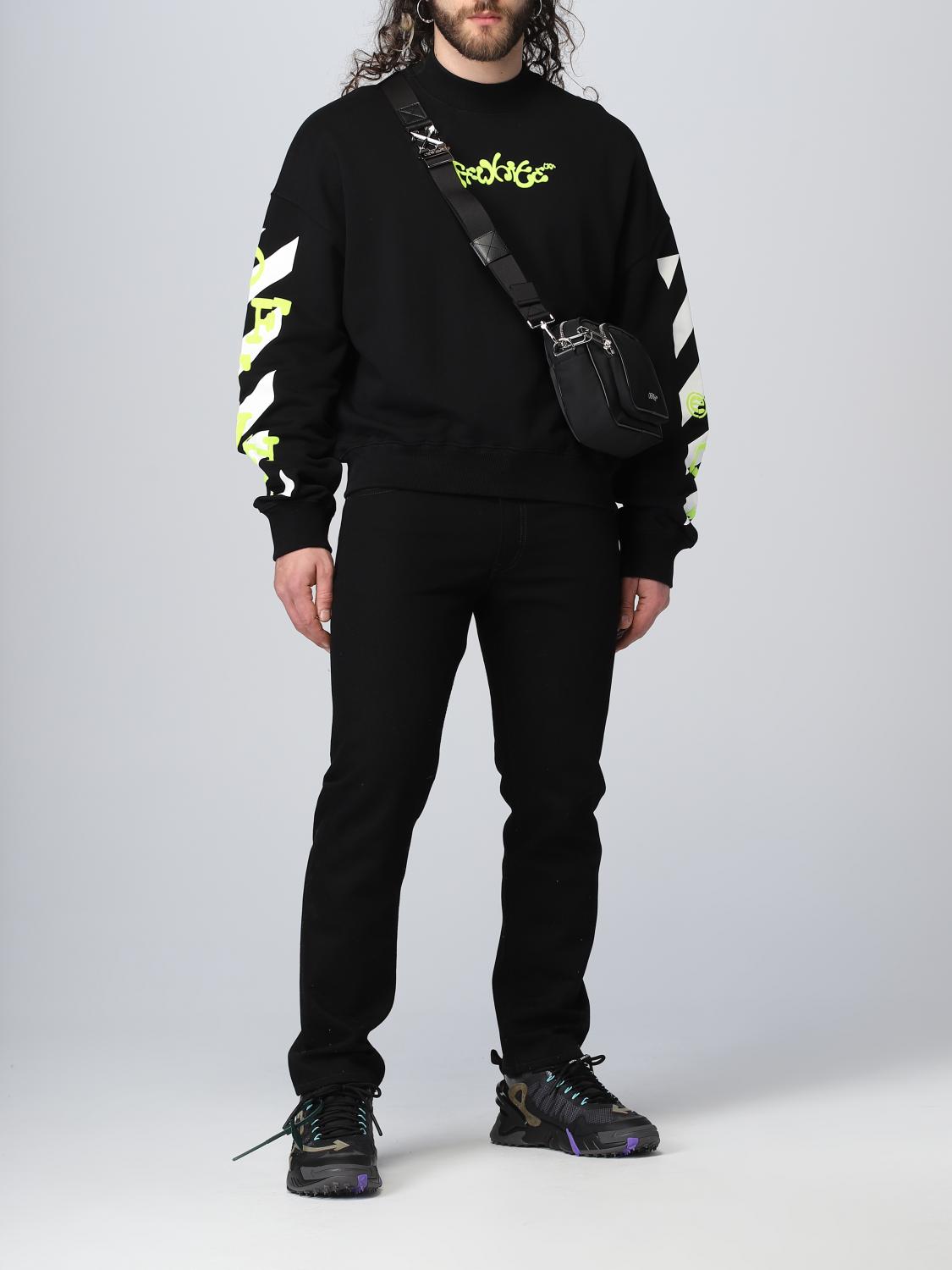 OFF-WHITE BORSA A TRACOLLA: Borsa Arrow Tuc Off-White in nylon, Nero - Img 2
