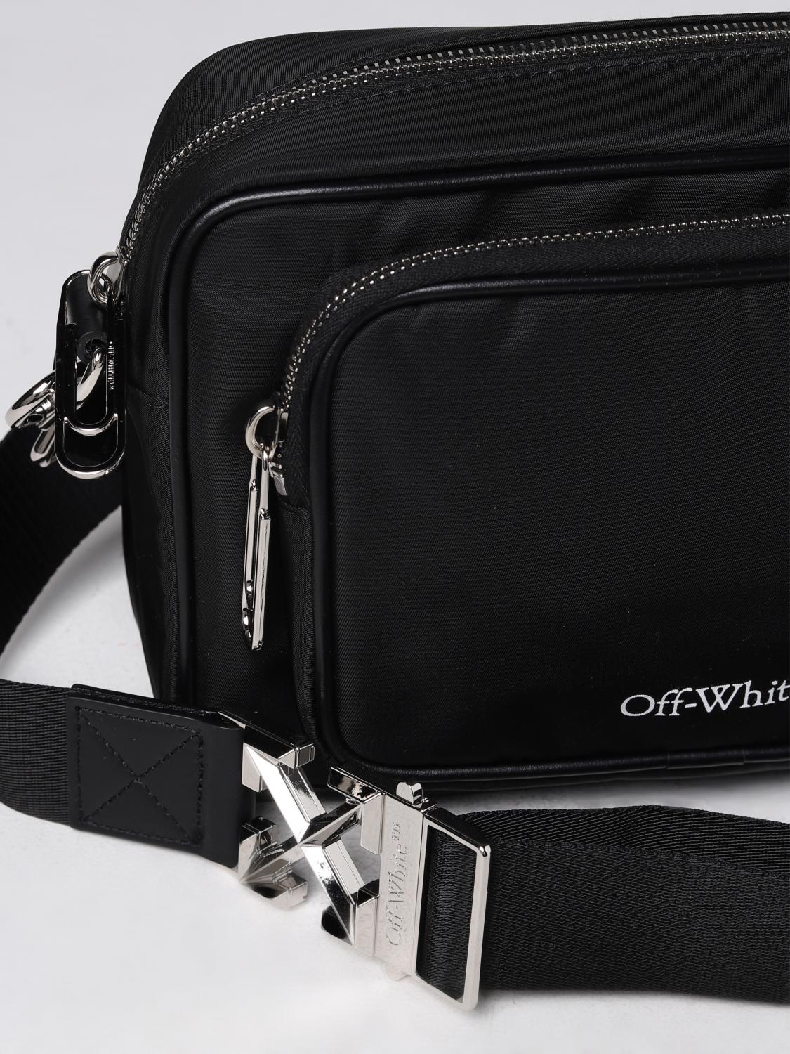 OFF-WHITE BORSA A TRACOLLA: Borsa Arrow Tuc Off-White in nylon, Nero - Img 4