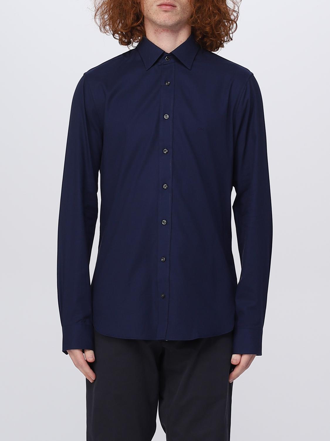 MICHAEL KORS CAMICIA: Camicia Michael Kors in cotone stretch, Blue Navy - Img 1