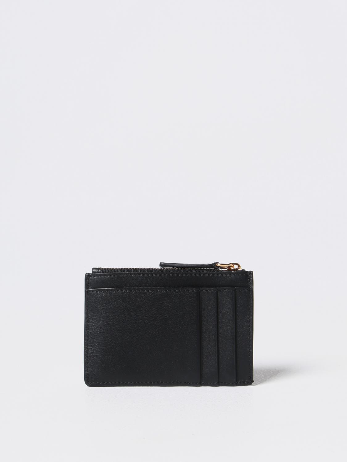 VERSACE WALLET: Versace credit card holder in leather, Black - Img 3