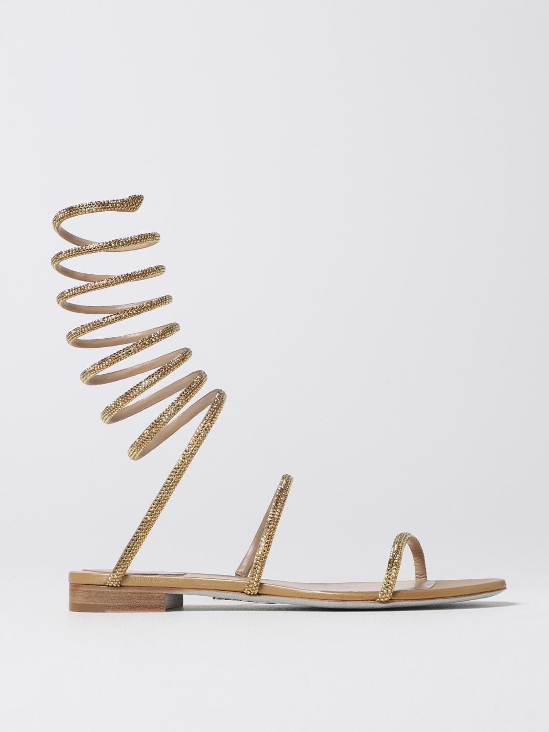 Sandales à talons femme Rene Caovilla - Or