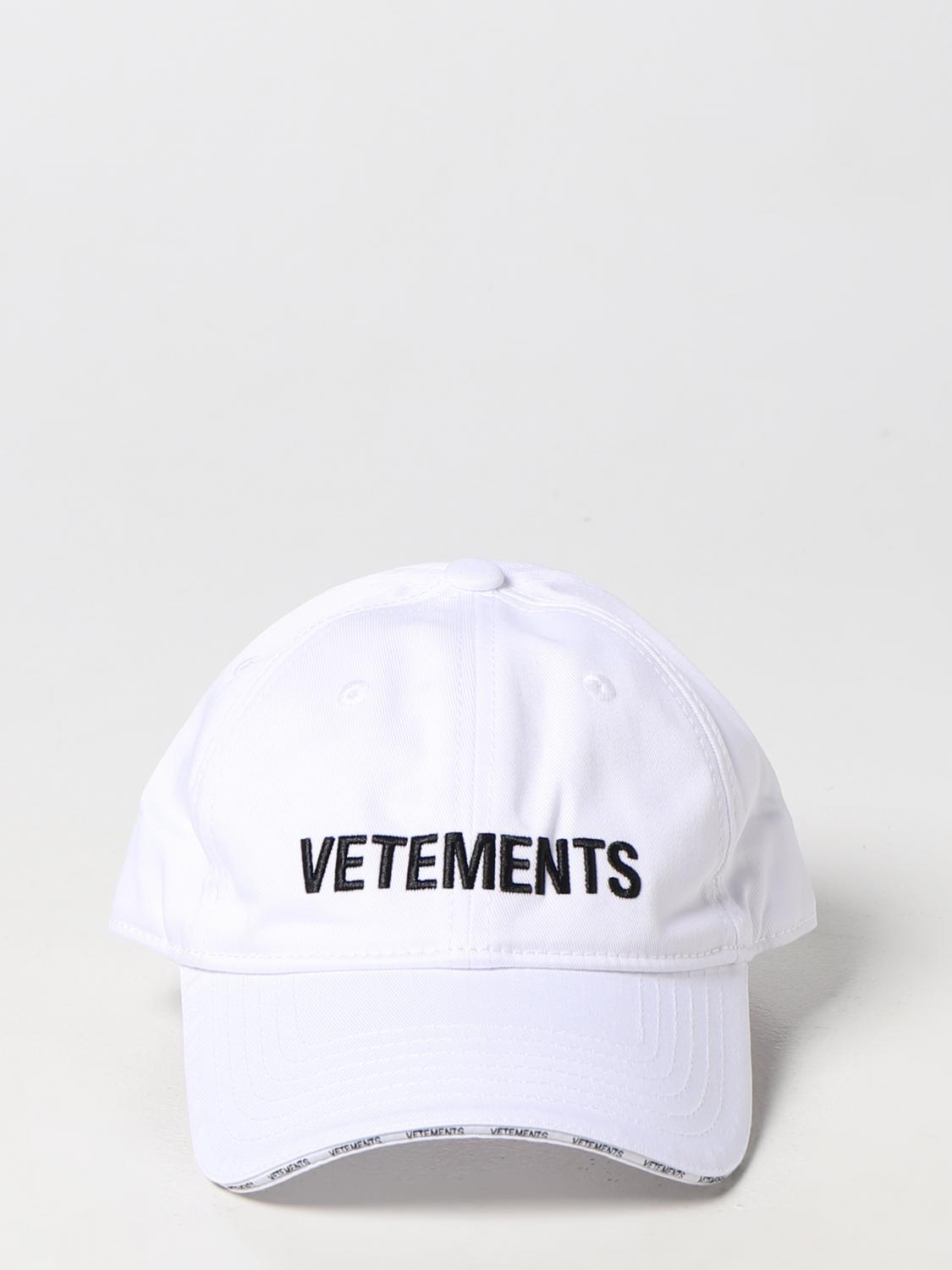 VETEMENTS CAPPELLO: Cappello Vetements in cotone con logo, Bianco - Img 2