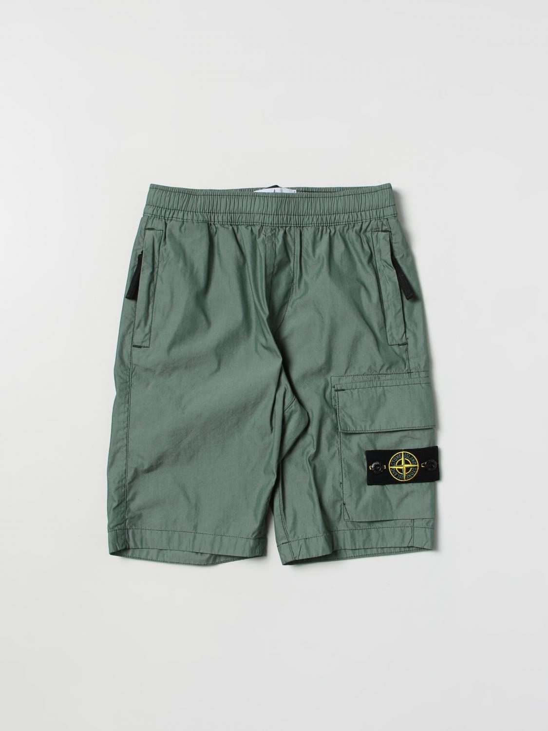 STONE ISLAND JUNIOR ショートパンツ: パンツ ボーイ Stone Island Junior, グリーン - Img 1