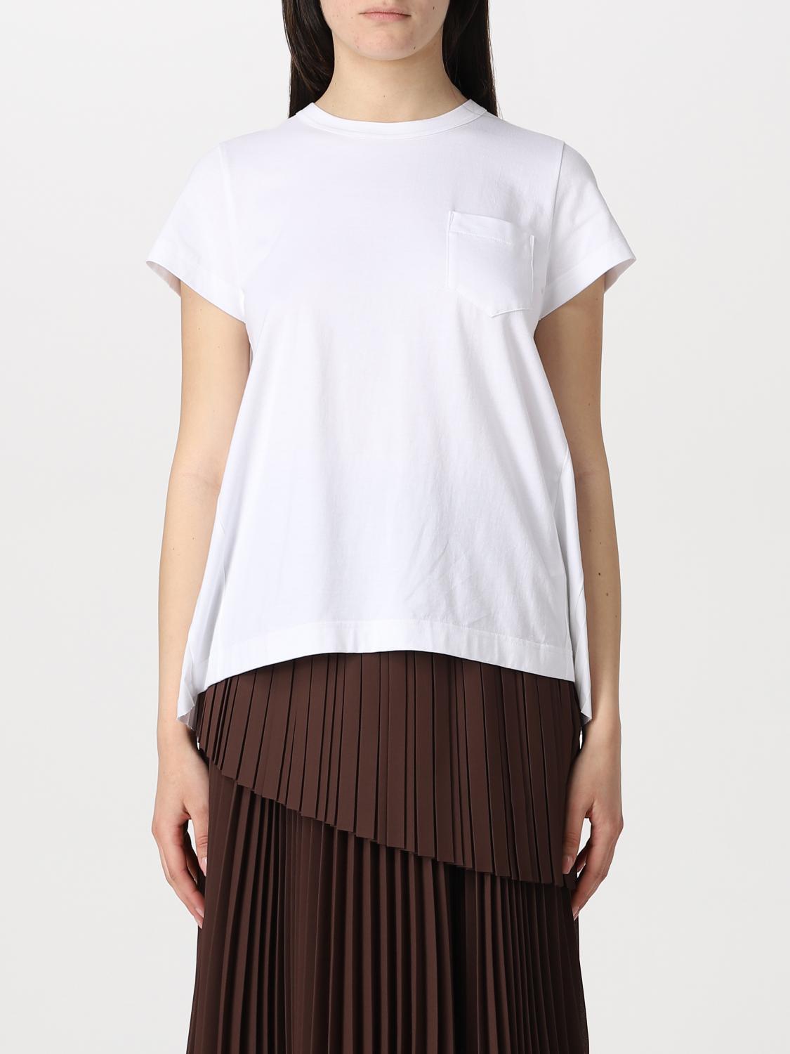 Sacai T-shirt woman - White | SCW088 | GIGLIO.COM