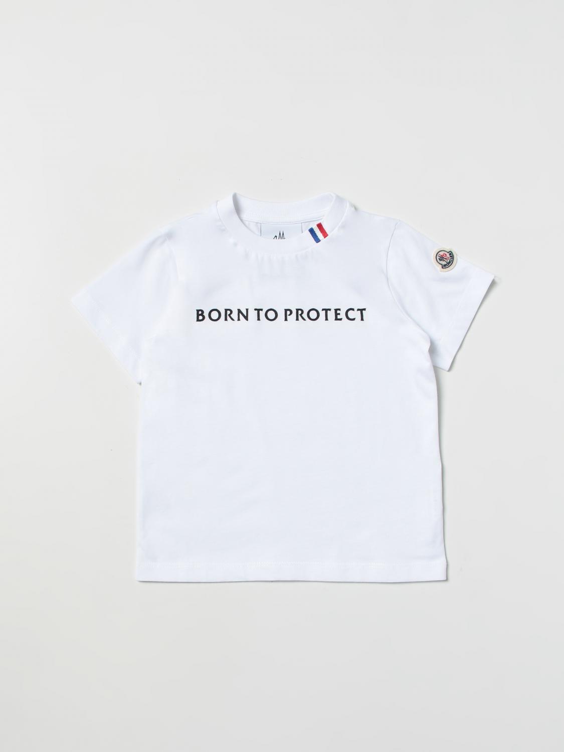MONCLER ホワイト Tシャツ ホワイト Tシャツ : ウェア 向けの キッズ | モンクレール