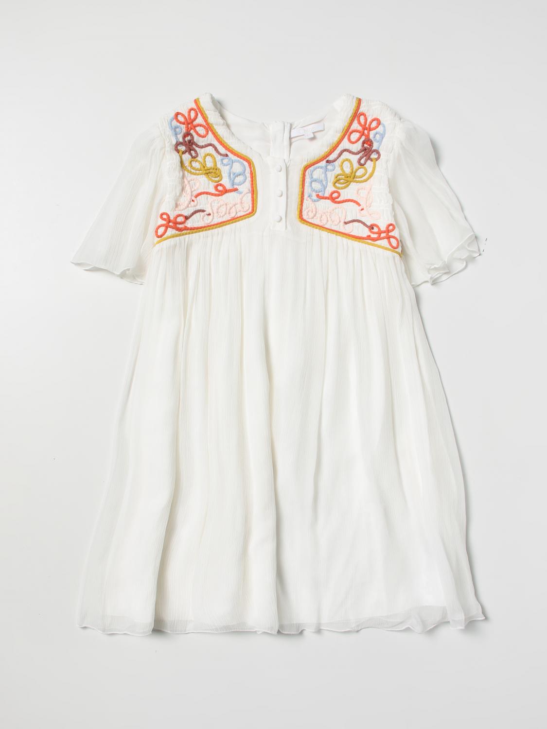 CHLOÉ VESTIDO: Vestido niños ChloÉ, Blanco - Img 1