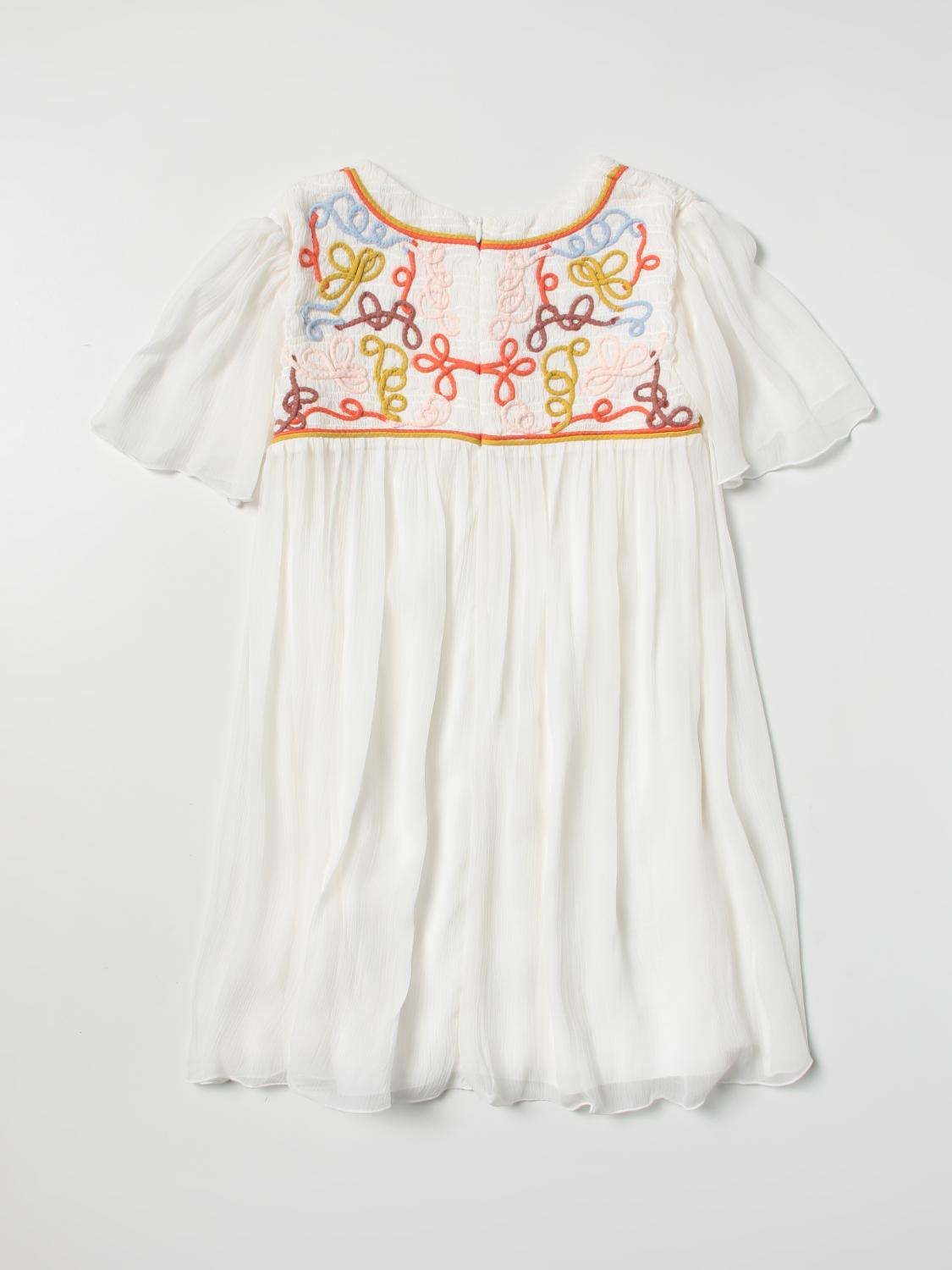 CHLOÉ VESTIDO: Vestido niños ChloÉ, Blanco - Img 2