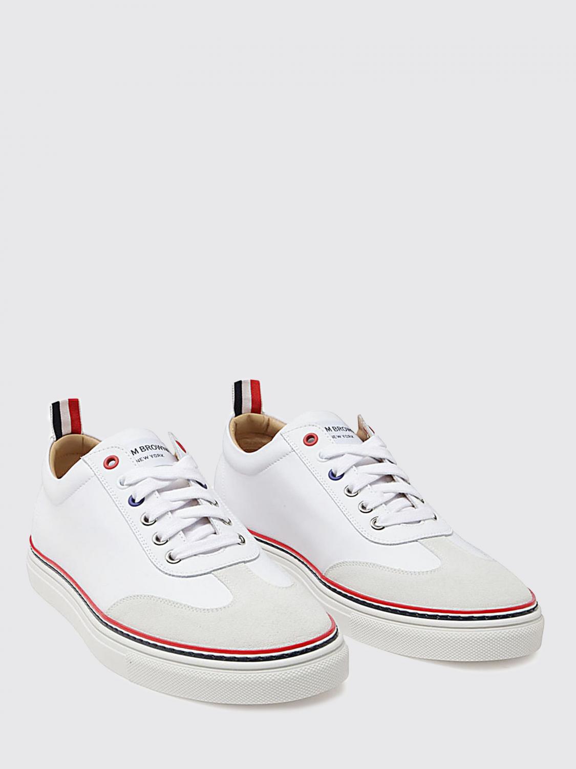 THOM BROWNE：スニーカー メンズ - ホワイト | GIGLIO.COM