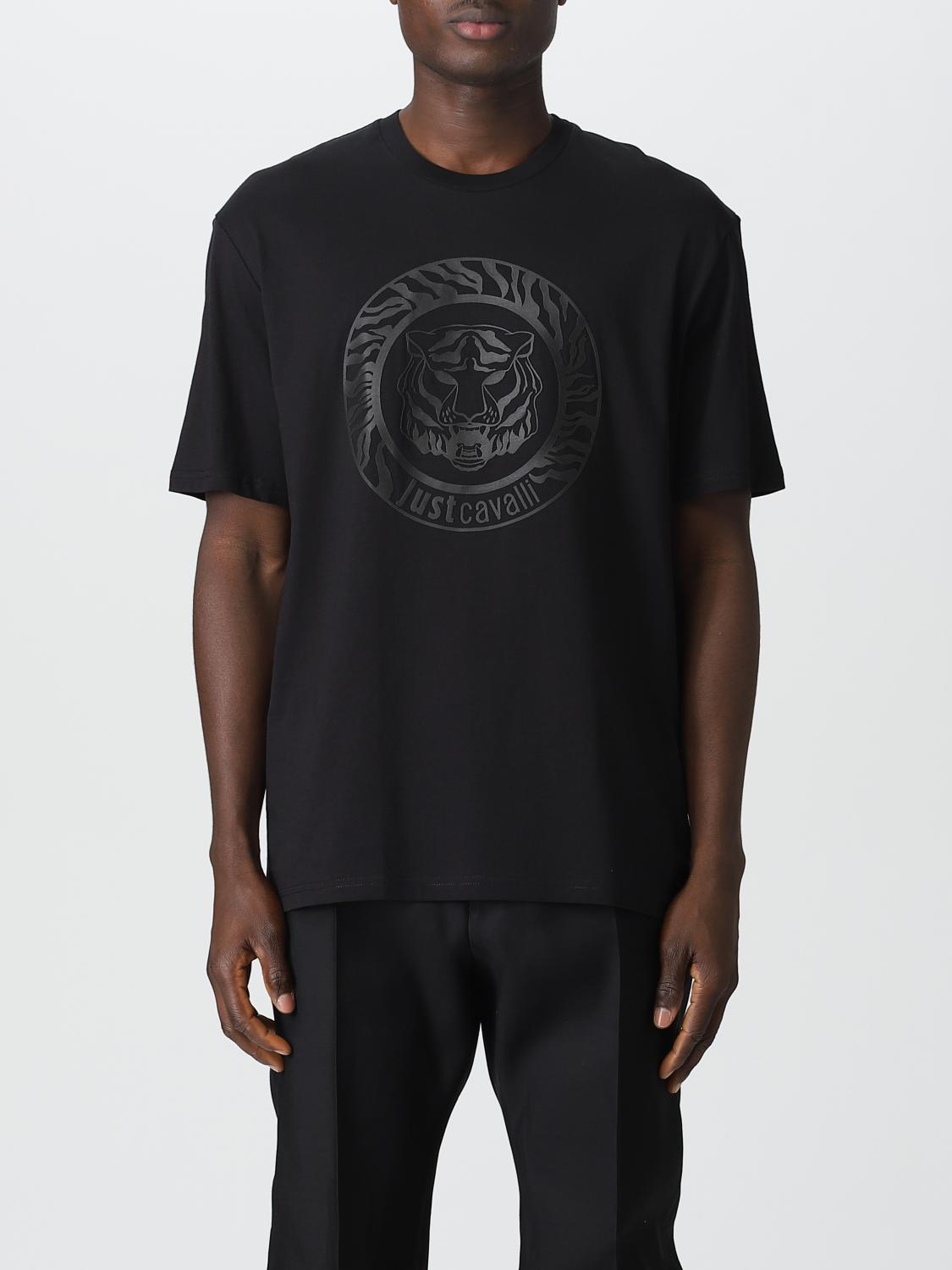 JUST CAVALLI: T-shirt in cotone - Nero | T-Shirt Just