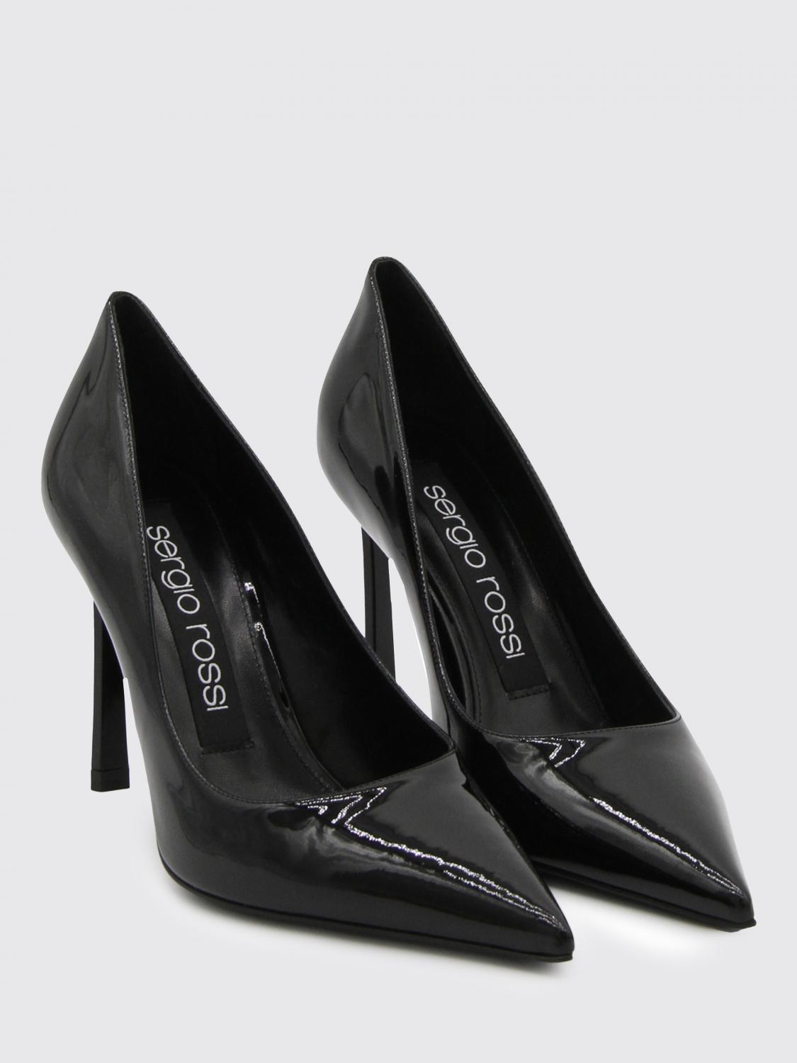 sergio rossi /黒エナメルハイヒール 351/2 sergio rossi /黒エナメルハイヒール 351/2