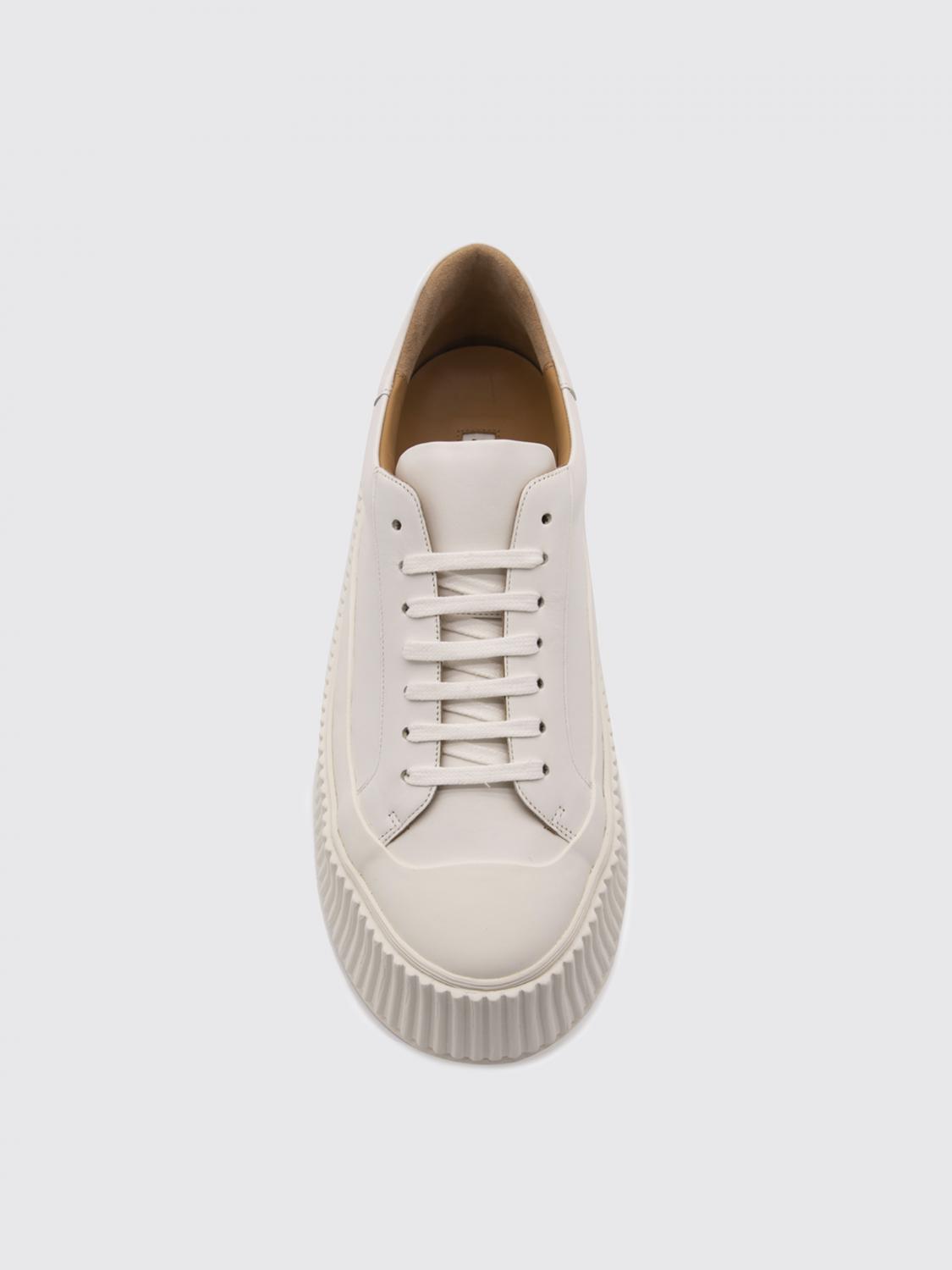 JIL SANDER SNEAKERS: Sneakers Jil Sander in pelle , Bianco - Img 4