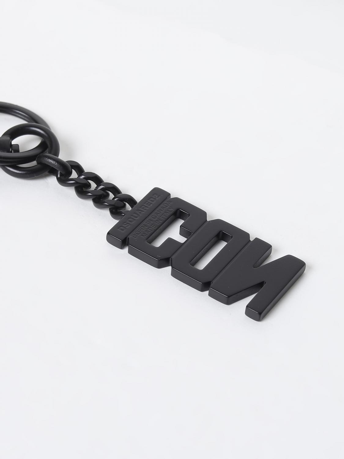 DSQUARED2 KEYRING: Icon Dsquared2 keychain in metal, Black - Img 2