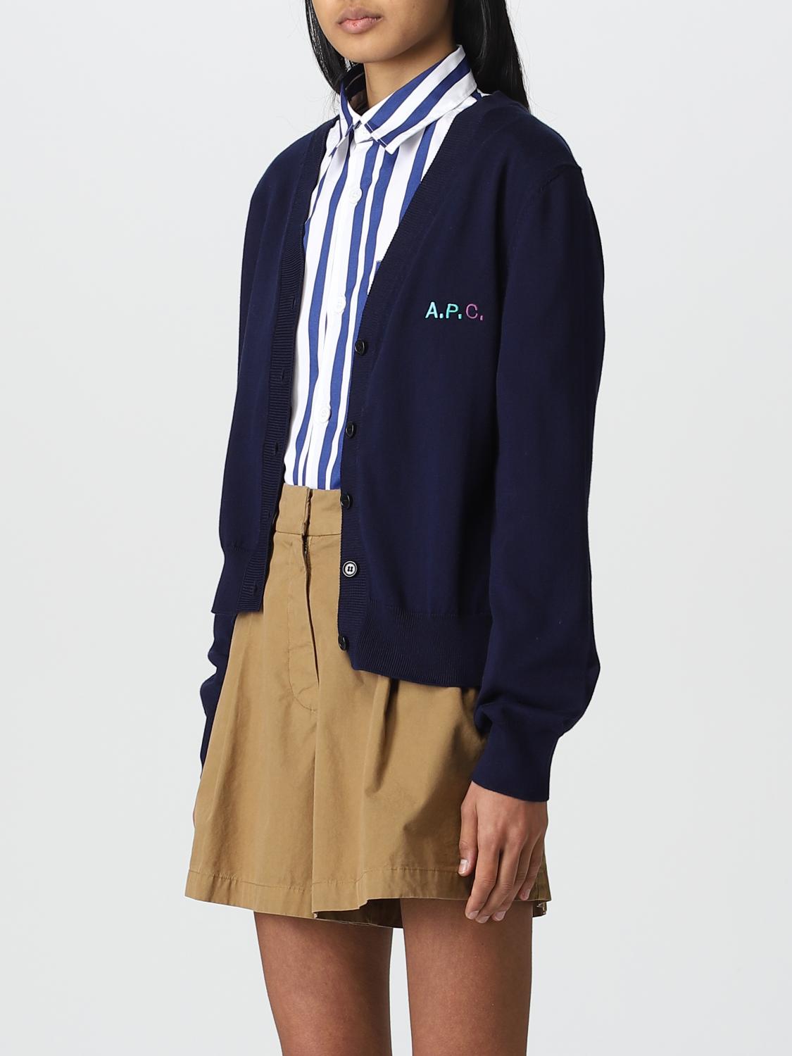 A.P.C. MAGLIA: Cardigan A.P.C. in cotone, Blue Navy - Img 4