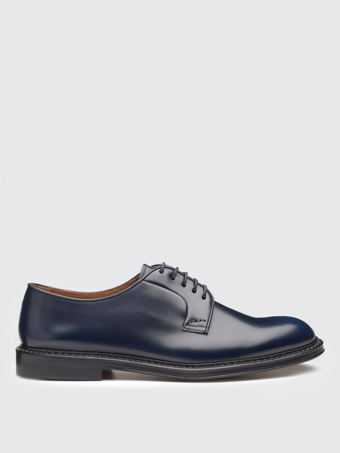 DOUCAL'S CHAUSSURES DE VILLE: Derbies Doucal's en cuir brossé, Bleu - Img 1