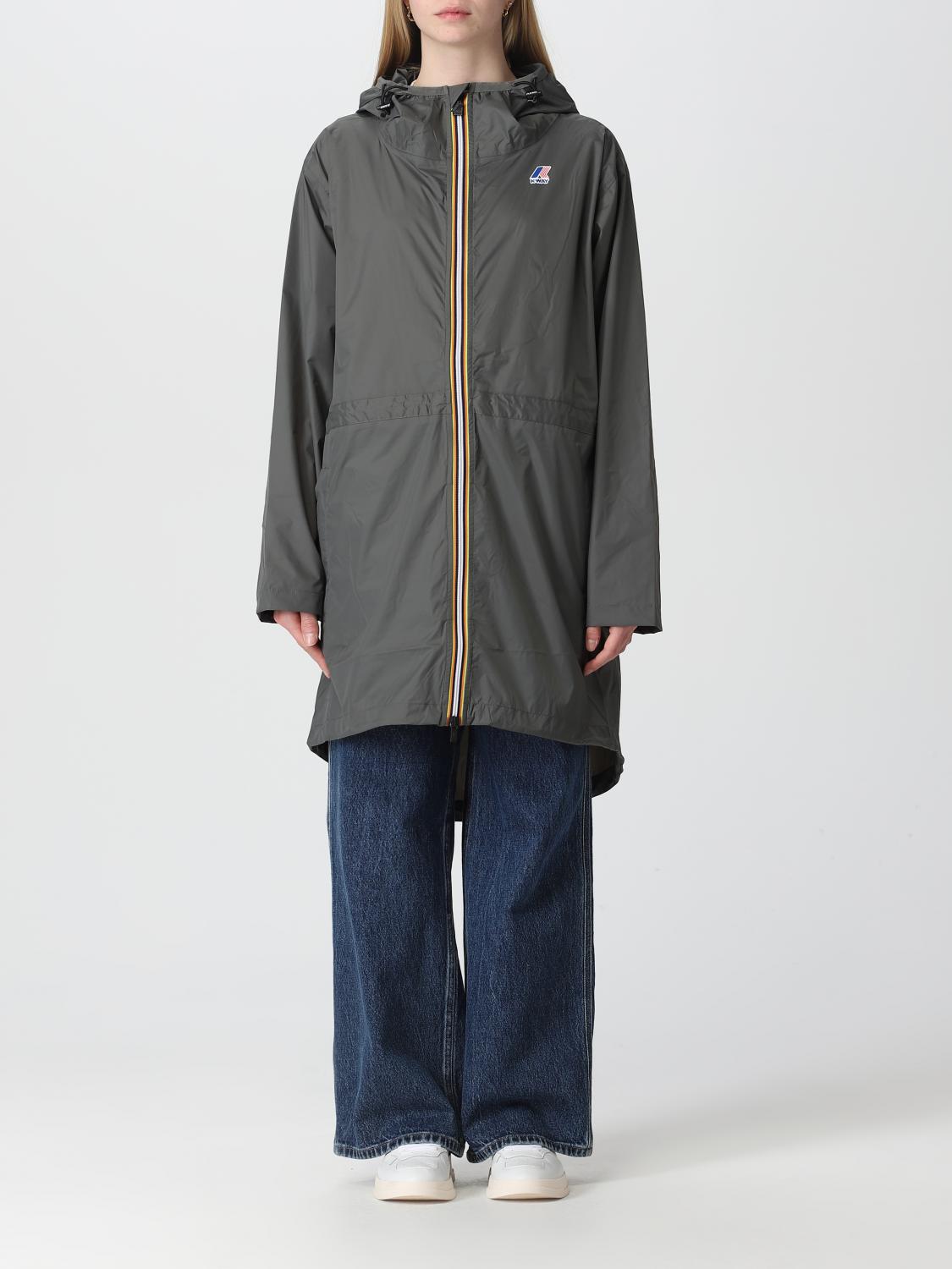 K-WAY JACKET: Coat woman K-way, Green - Img 1