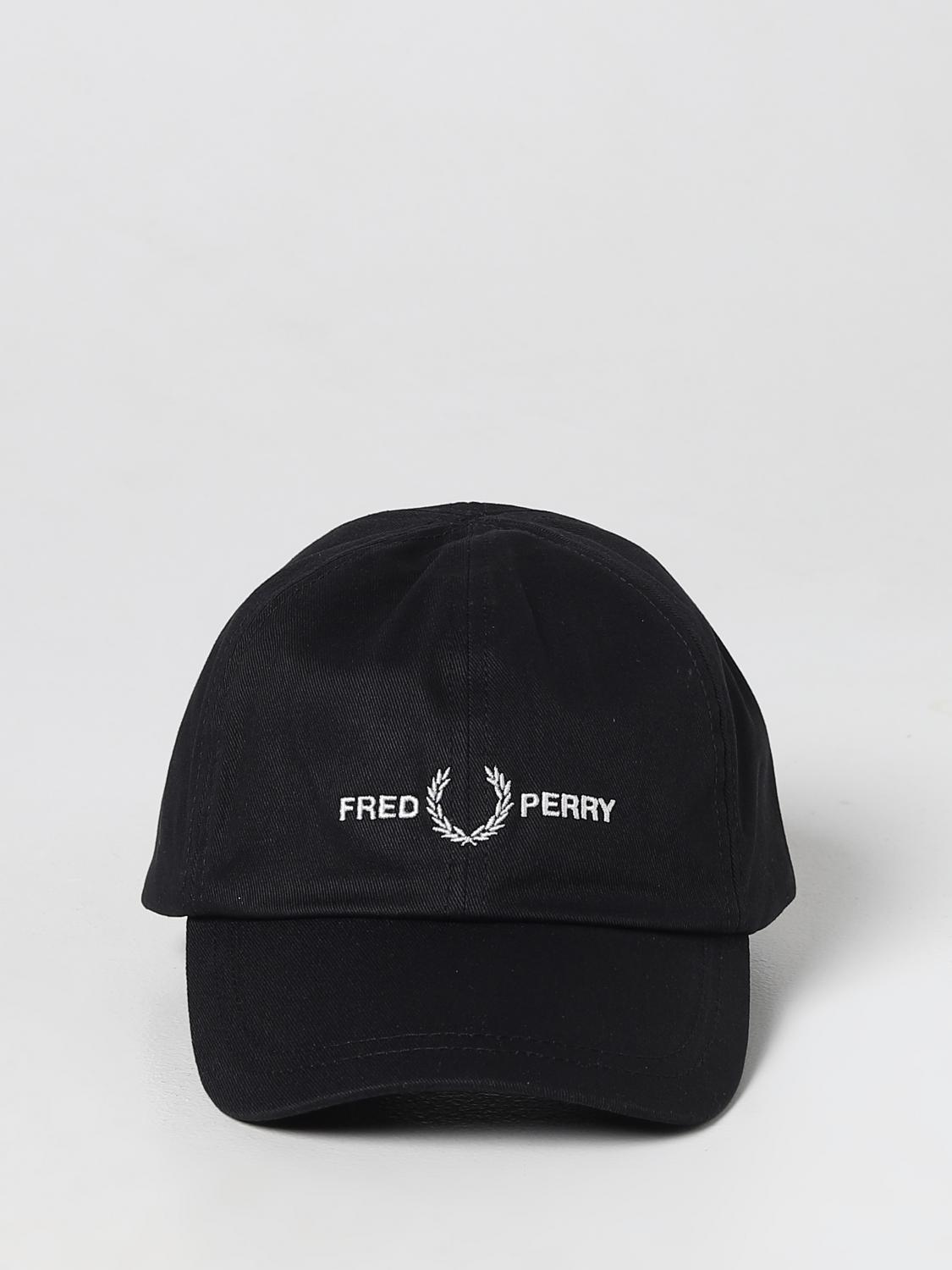 FRED PERRY CAPPELLO: Cappello Fred Perry in cotone con logo ricamato, Nero - Img 2