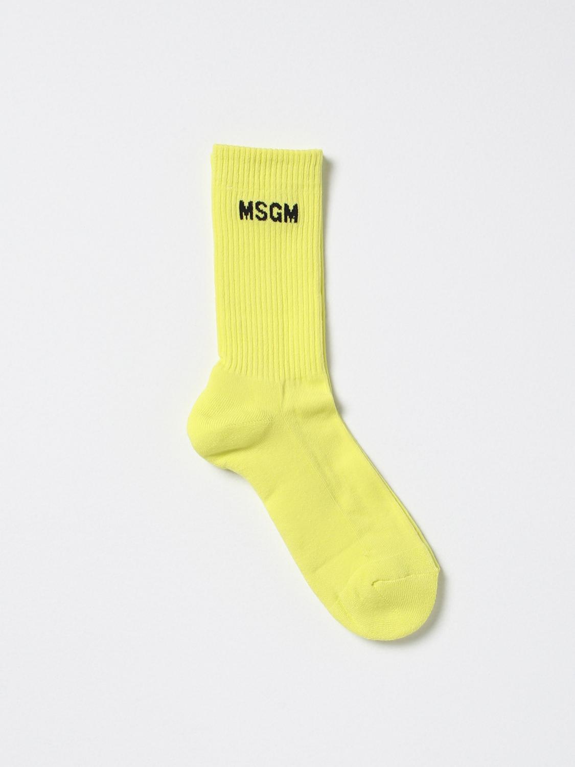 MSGM CALCETINES: Lencería mujer MSGM, Amarillo - Img 1