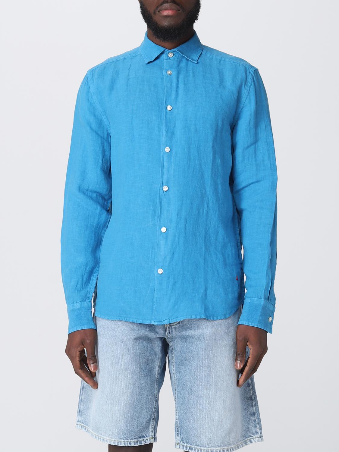 PEUTEREY CAMICIA: Camicia Peuterey in lino, Blue - Img 1
