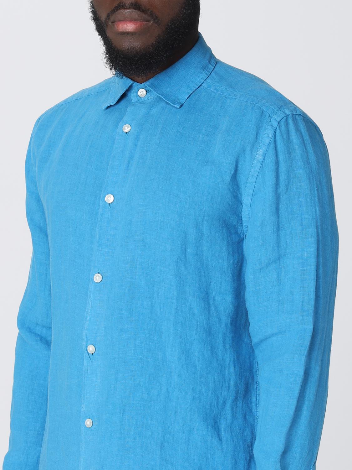 PEUTEREY CAMICIA: Camicia Peuterey in lino, Blue - Img 3