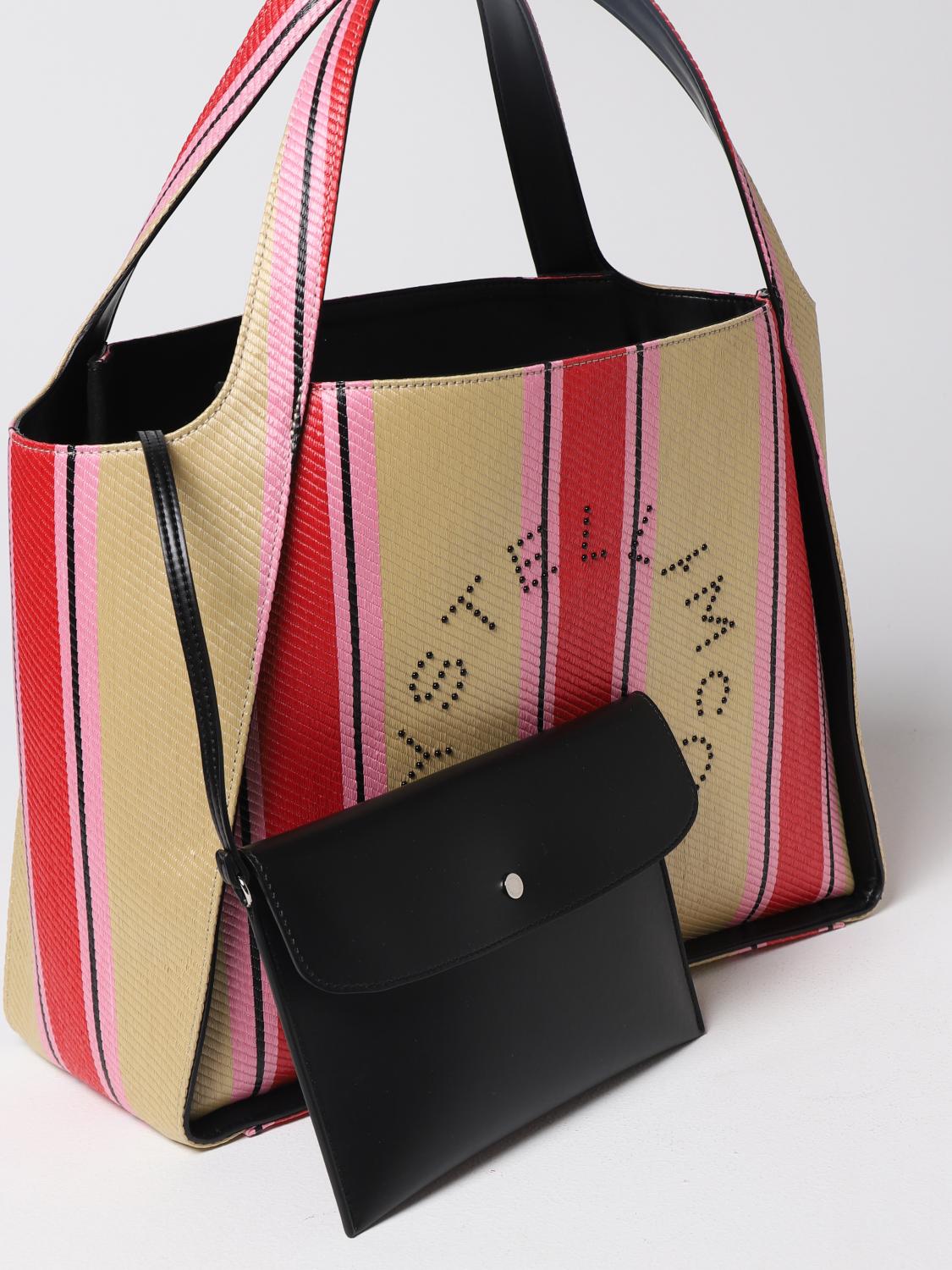 STELLA MCCARTNEY SHOULDER BAG: Stella McCarteny bag in raffia, Red - Img 3