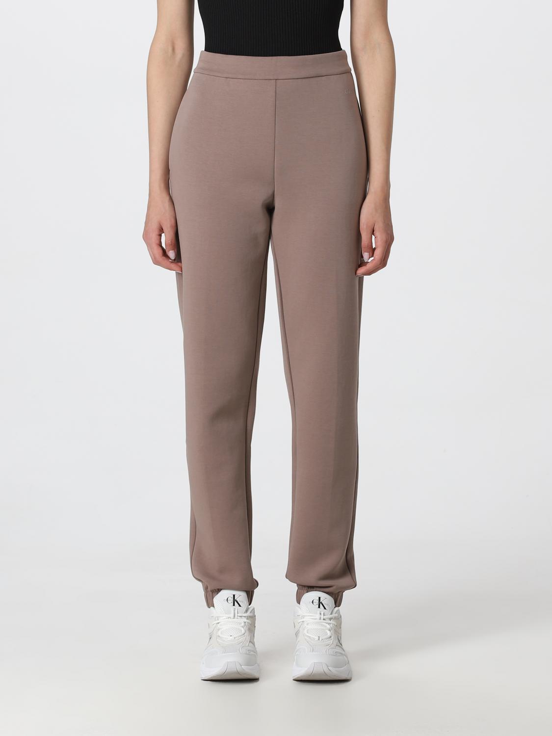 CALVIN KLEIN PANTALONI: Pantalone Calvin Klein in misto cotone, Beige - Img 1