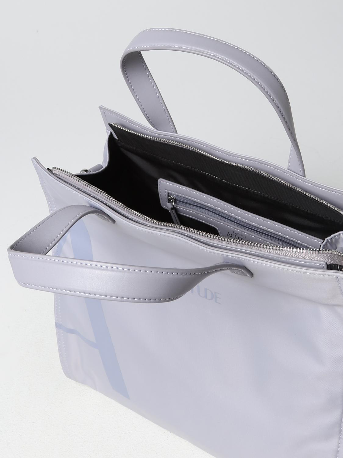 ACTITUDE TWINSET BORSA TOTE: Borsa Actitude Twinset in nylon, Lilla - Img 3