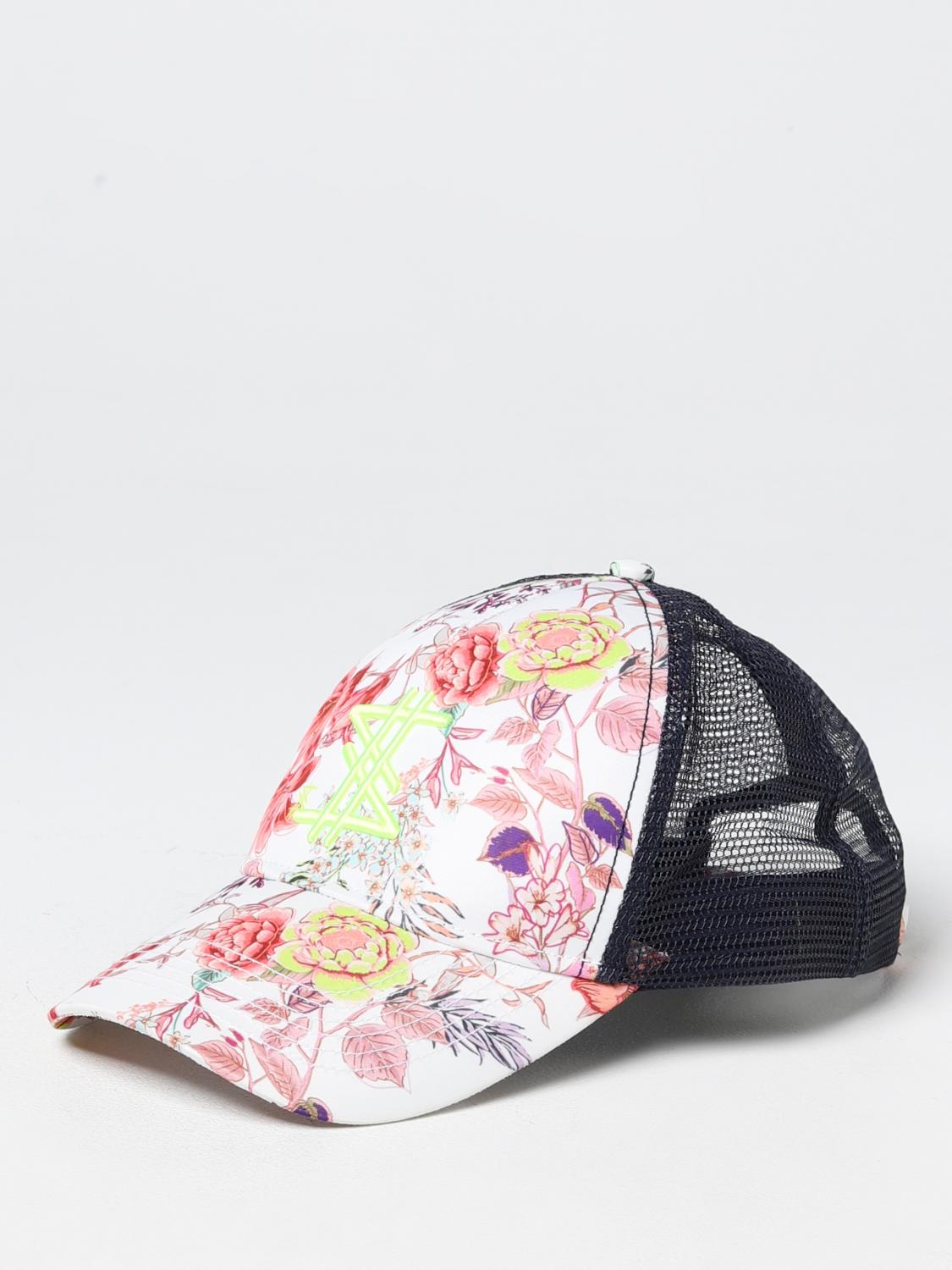 ACTITUDE TWINSET CAPPELLO: Cappello Actitude Twinset con stampa floreale, Bianco - Img 1