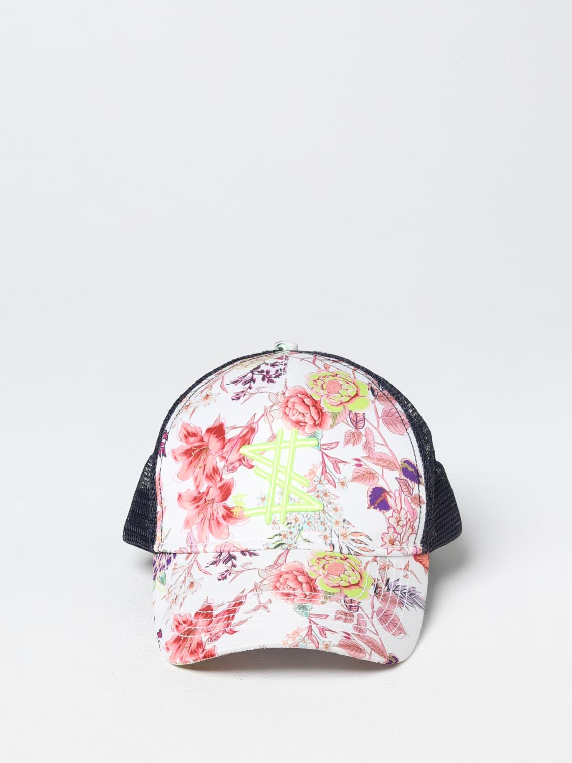 ACTITUDE TWINSET CAPPELLO: Cappello Actitude Twinset con stampa floreale, Bianco - Img 2