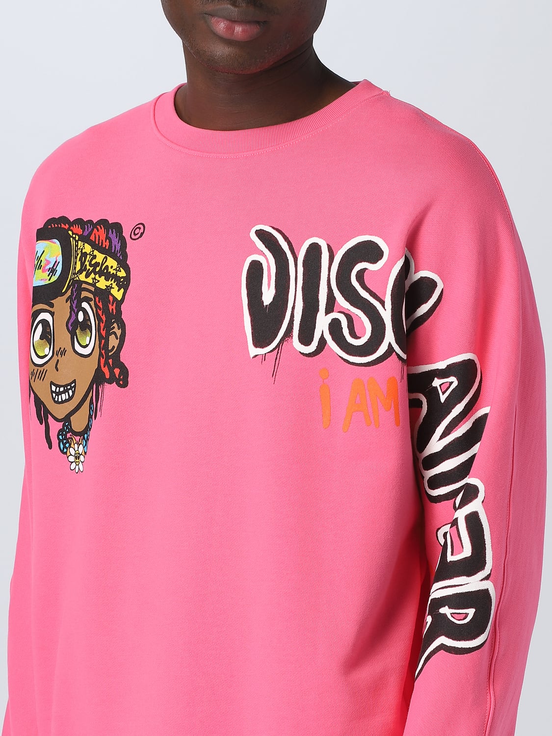 DISCLAIMER SWEATSHIRT: Sweatshirt men Disclaimer, Fuchsia - Img 3