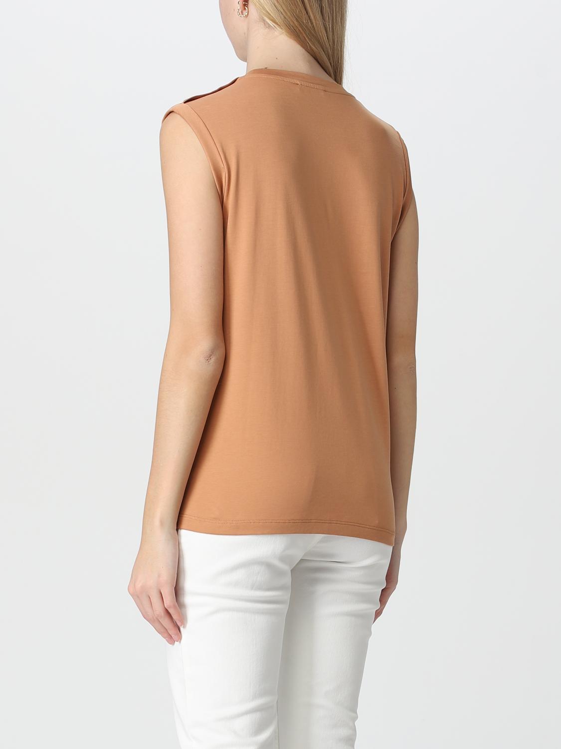 BALMAIN CAMISETA: Top mujer Balmain, Beige - Img 3