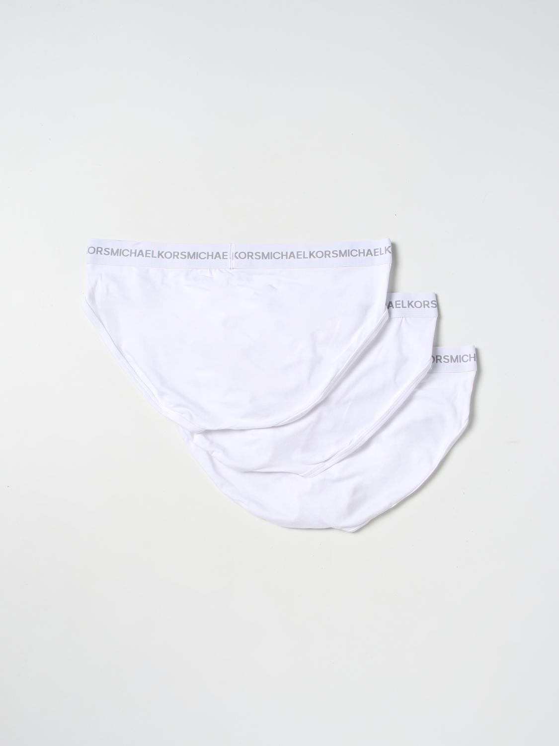 MICHAEL KORS INTIMO: Set 3 slip Michael Kors in cotone stretch, Bianco - Img 2