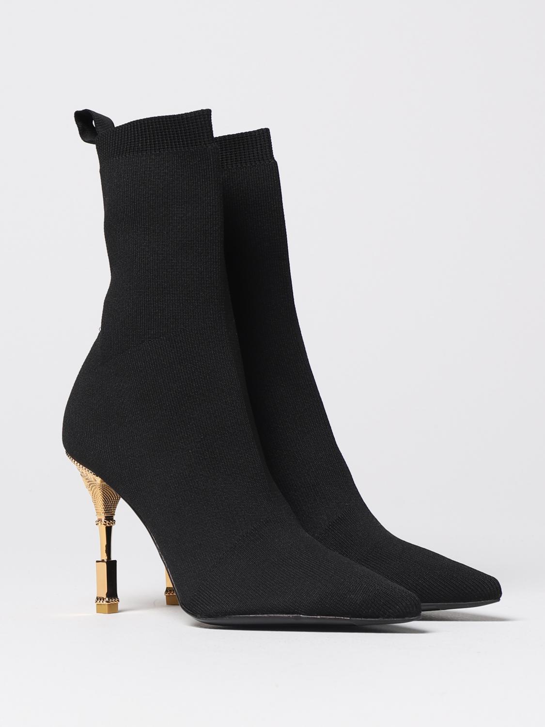 BALMAIN STIVALETTI: Stivaletto Balmain in maglia stretch, Nero - Img 2