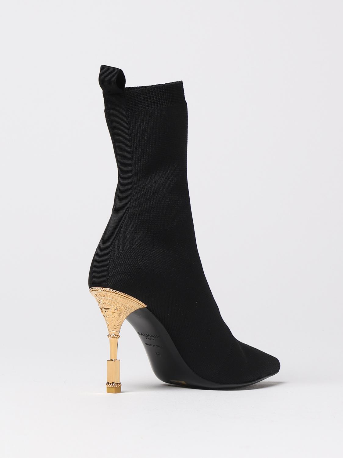 BALMAIN STIVALETTI: Stivaletto Balmain in maglia stretch, Nero - Img 3